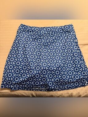 Blue Geo-Print Women's Skort